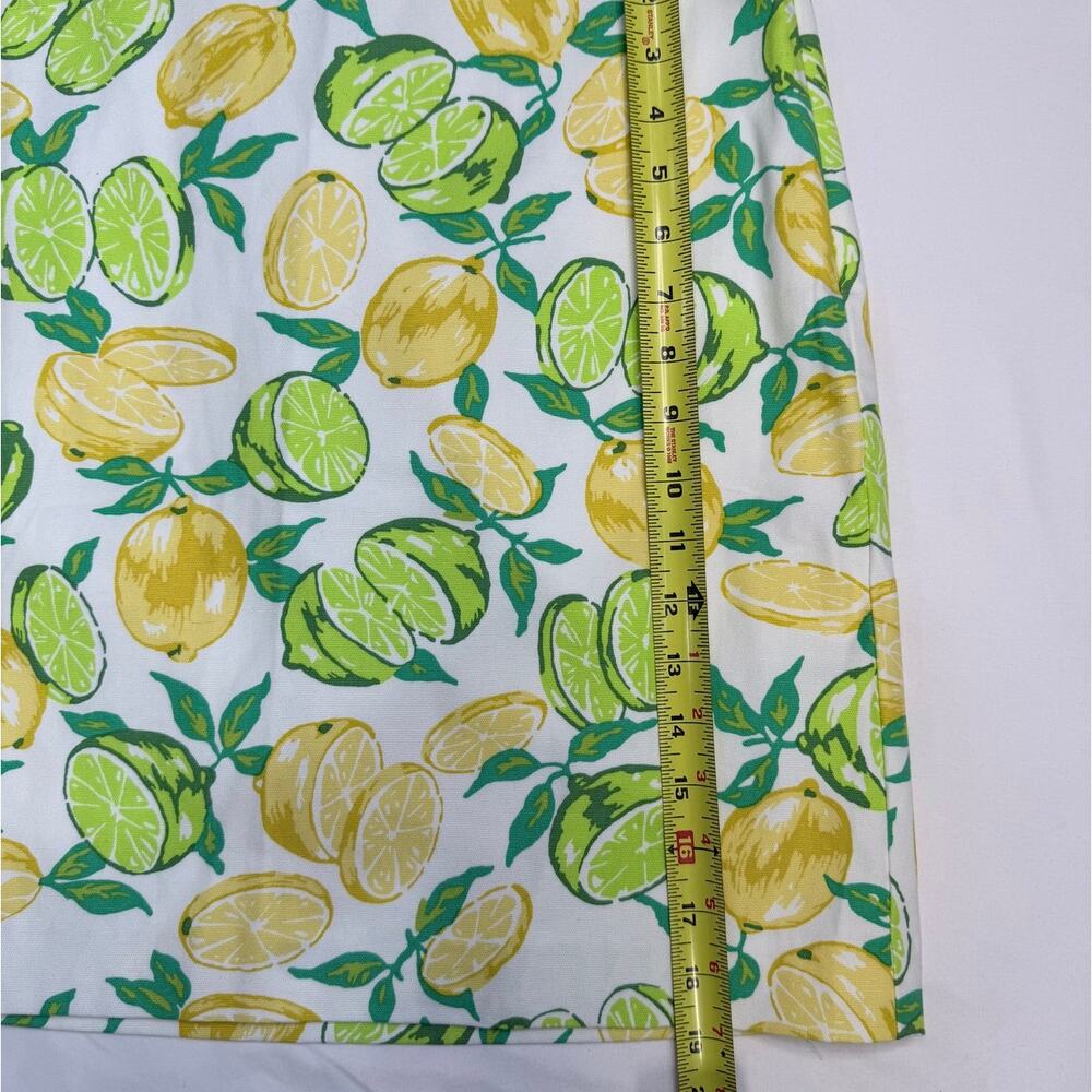 Talbots Lemon Lime Print A-Line Skirt Womens 6 NWT Cotton Stretch Summer Coastal - Picture 11 of 11